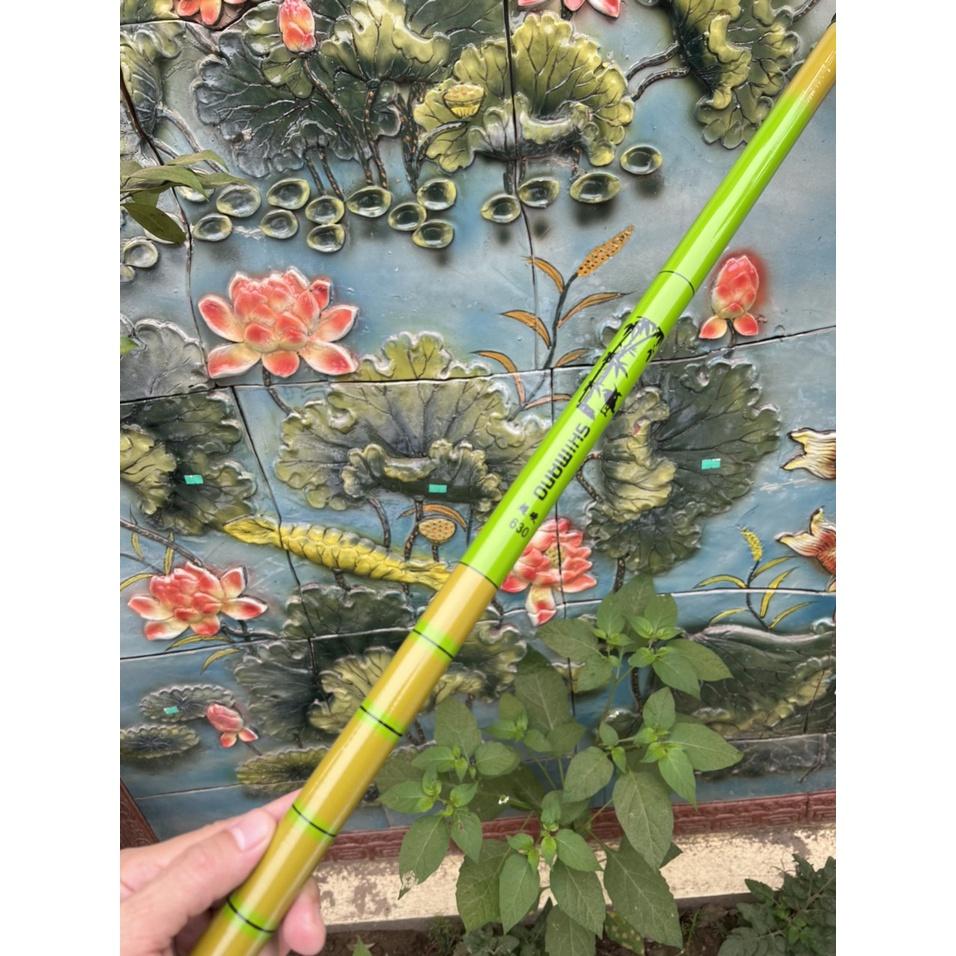 Cần câu tay trúc xanh 3h chất liệu chuẩn carbon lóng trong màu đen-bản mới 2023 thông số trên ảnh