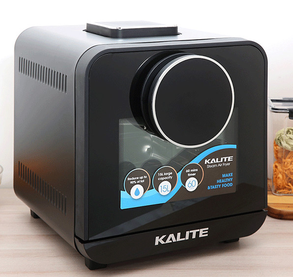 Nồi chiên hơi nước KALITE STEAM STAR dung tích 15L, chức năng chiên hấp 2in1, phụ kiện chống dính, cửa kính cường lực, hàng chính hãng