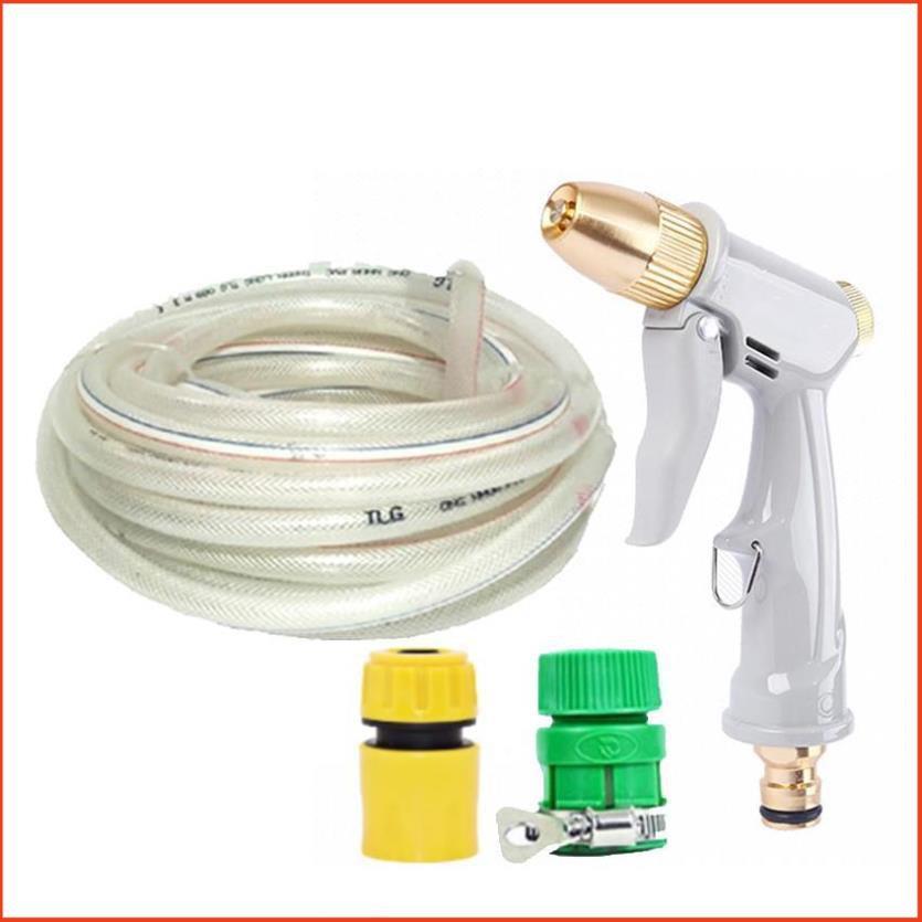 Bộ dây vòi xịt nước rửa xe, tưới cây tăng áp 3 lần, loại 7-10m  206846