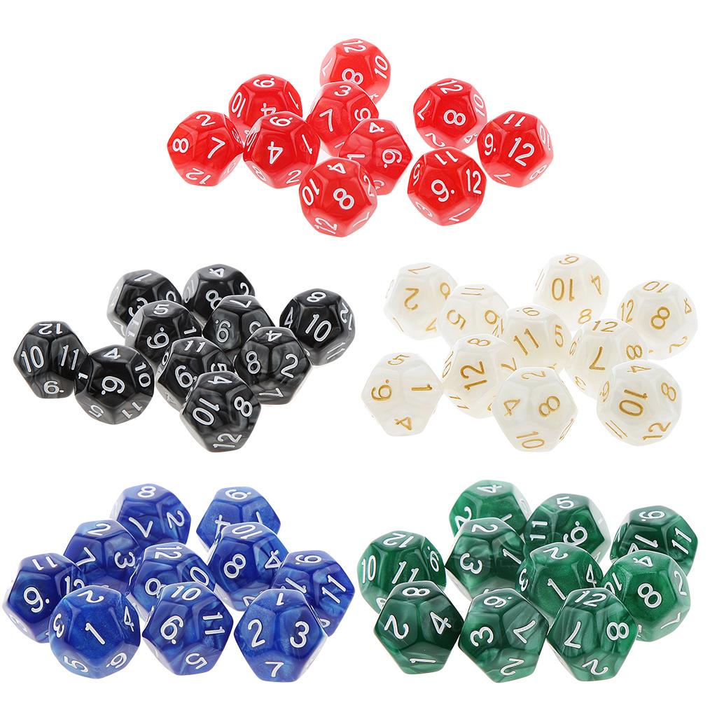 50 Miếng Dice D12 Bộ Xúc Xắc D12 Dành Cho Phụ Kiện MTG RPG D \u0026 D