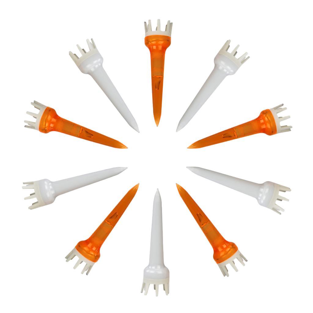 10pcs Premium PE  Golf Tees Crown Claw Tee Replacement Assorted 50mm