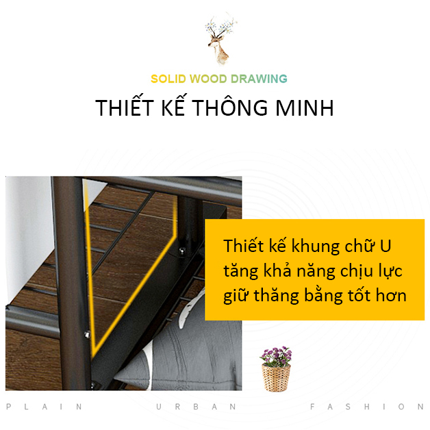 Giá treo quần áo hiện đại Thép carbon 2 thanh 5 tầng Để Đồ VANDO Có Bánh Xe Tiện Lợi, Giá Kệ Treo Đồ cao cấp, siêu chịu lực 150kg