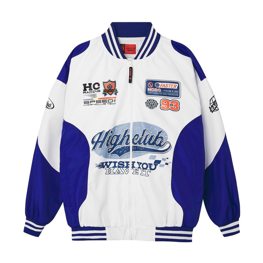 Áo Khoác HIGH-RACE Unisex Nam/Nữ Trắng/Xanh Dương Dù 2 Lớp - HIGHCLUB