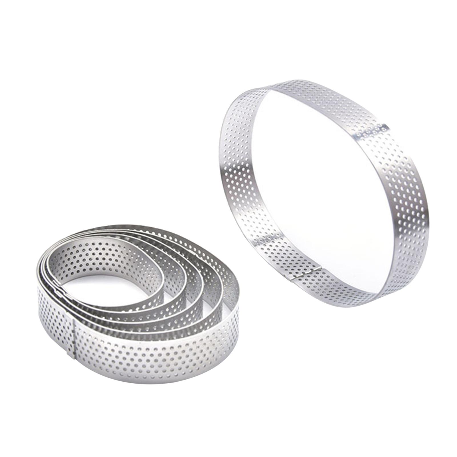 Set of 6 - Rectangle/Oval Stainless Steel Small Cake Rings, Mousse and Pastry Mini Baking Ring Mold Kitchen Baking Tools