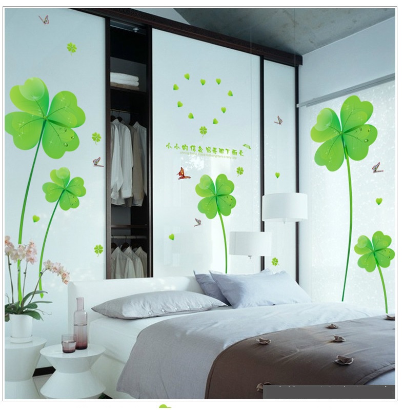 Decal dán tường Cỏ bốn lá AmyShop DH029 (142 x 175 cm)