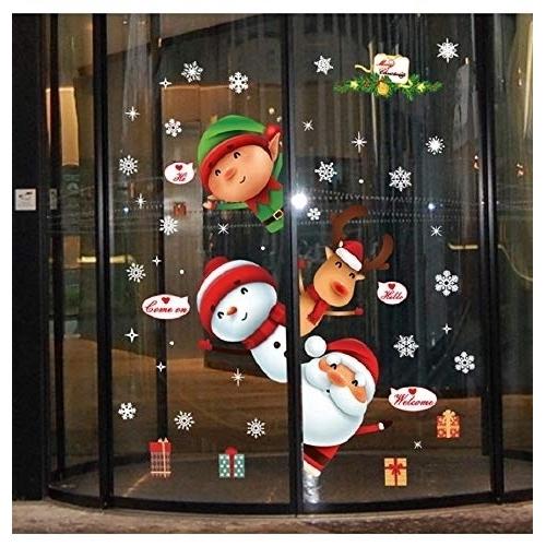 Nhãn dán trang trí cửa sổ chủ đề Giáng Sinh 30cm * 90cm độc đáo