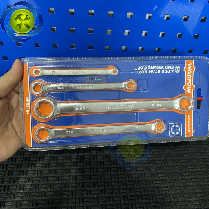 Bộ 4 cờ lê đầu E hai đầu vòng WadFow WFR2404