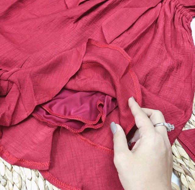 Jumpsuit wani trắng/đỏ ,jump 2 lớp( kèm ảnh thật)