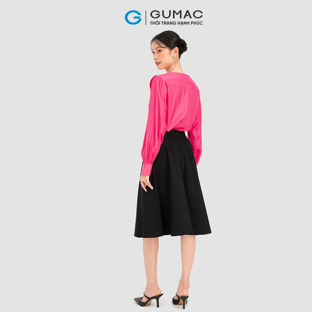 Chân váy nữ GUMAC LV0828 - LV1015 phối nút