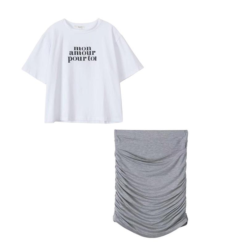 Chân váy thun nhăn cạp cao dáng A-line ôm mông gợi cảm style Hàn Quốc