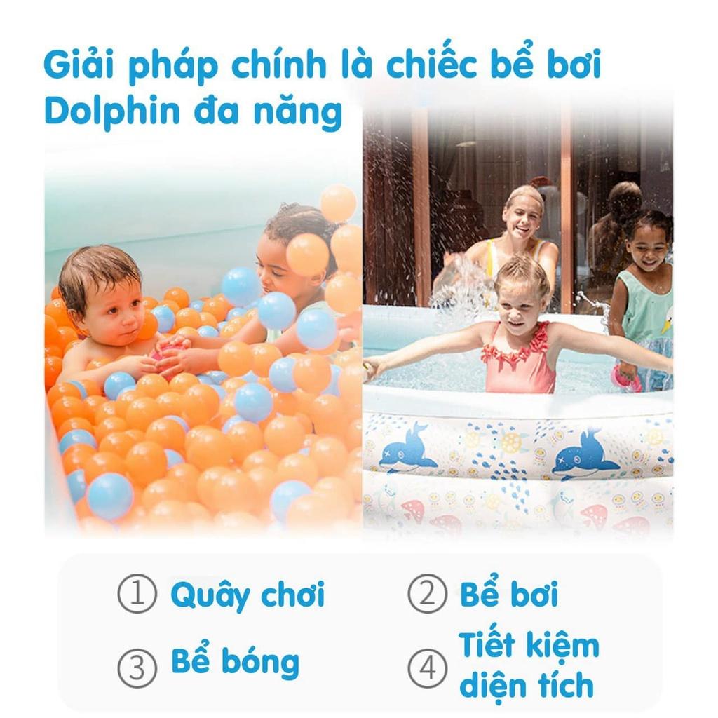 Bể Bơi Doctor Dolphin 3 tầng mẫu hình chữ nhật và hình tròn cao cấp cho trẻ