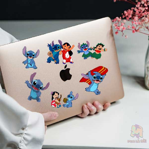 Miếng dán Stickers chủ đề Lilo and Stitch