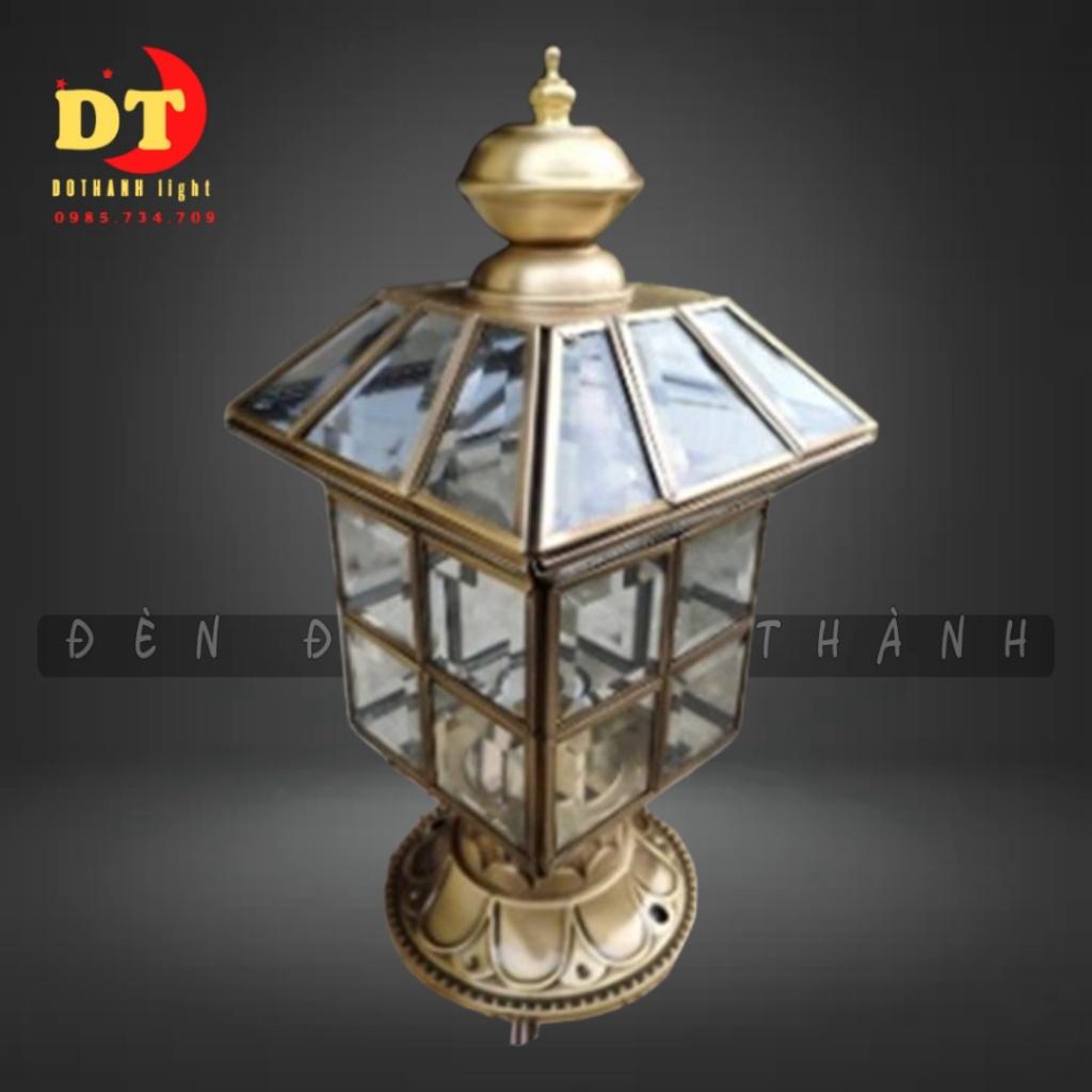 Đèn trụ cổng đồng cao cấp sang trọng HTLQ tcd