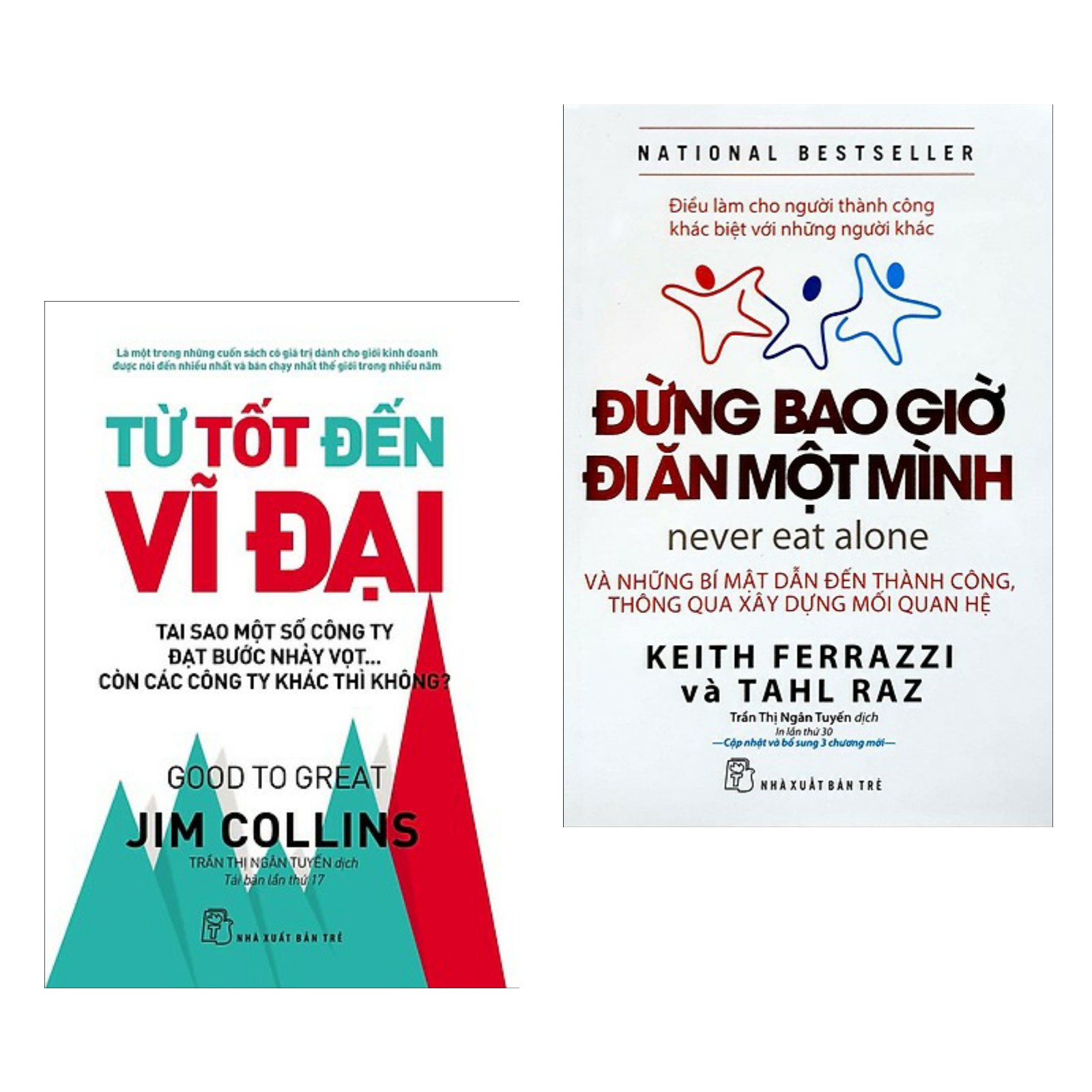 Combo Sách Kinh Tế: Từ Tốt Đến Vĩ Đại + Đừng Bao Giờ Đi Ăn Một Mình (Bộ sách giúp bạn một bước đi tới thành công/ Tặng kèm Bookmark Happy Life)