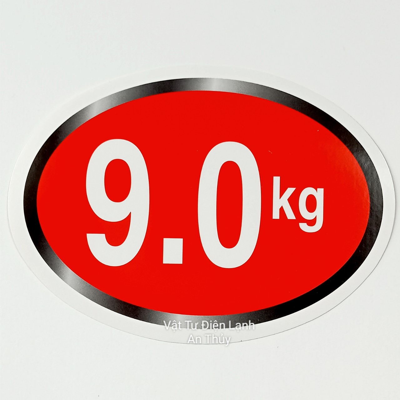 Combo 10 tem 9.0kg dán máy giặt - Tem KG máy giặt - Tem số máy giặt - Tem trang trí máy giặt - Tem trọng lượng máy giặt