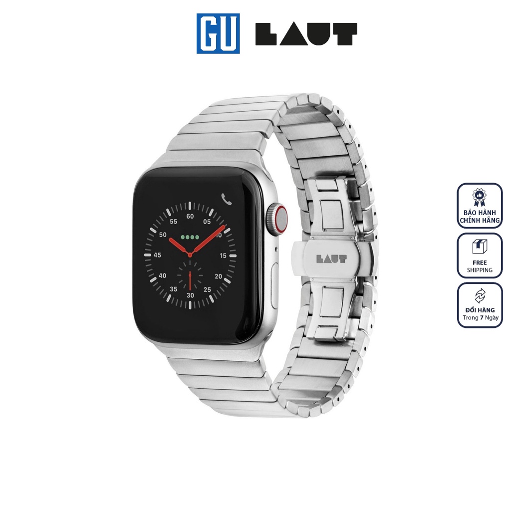 Dây đeo LAUT LINKS Dành Cho Apple Watch Series 1~7 &amp; SE (44/42mm ) Sang Trọng Lịch Lãm Hàng Chính Hãng