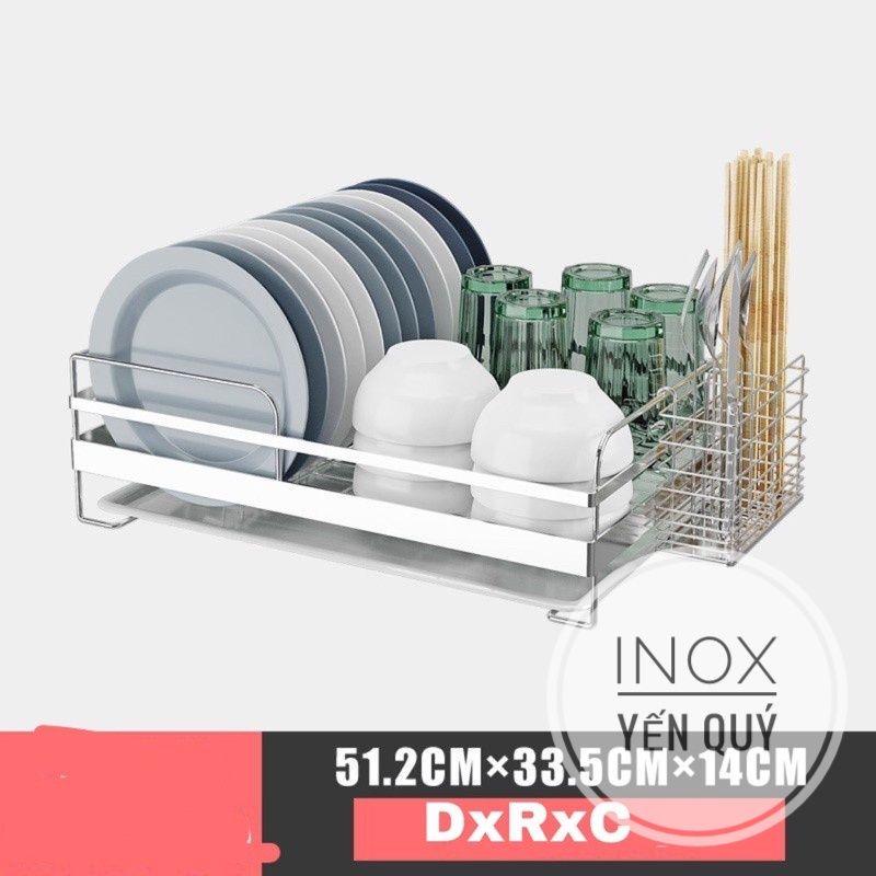 SUS304 KỆ ÚP CHÉN BÁT ĐẶT BÀN INOX 304 - GIÁ BÁT ĐĨA ĐẶT BÀN CÓ KHAY NƯỚC Kệ Lớn