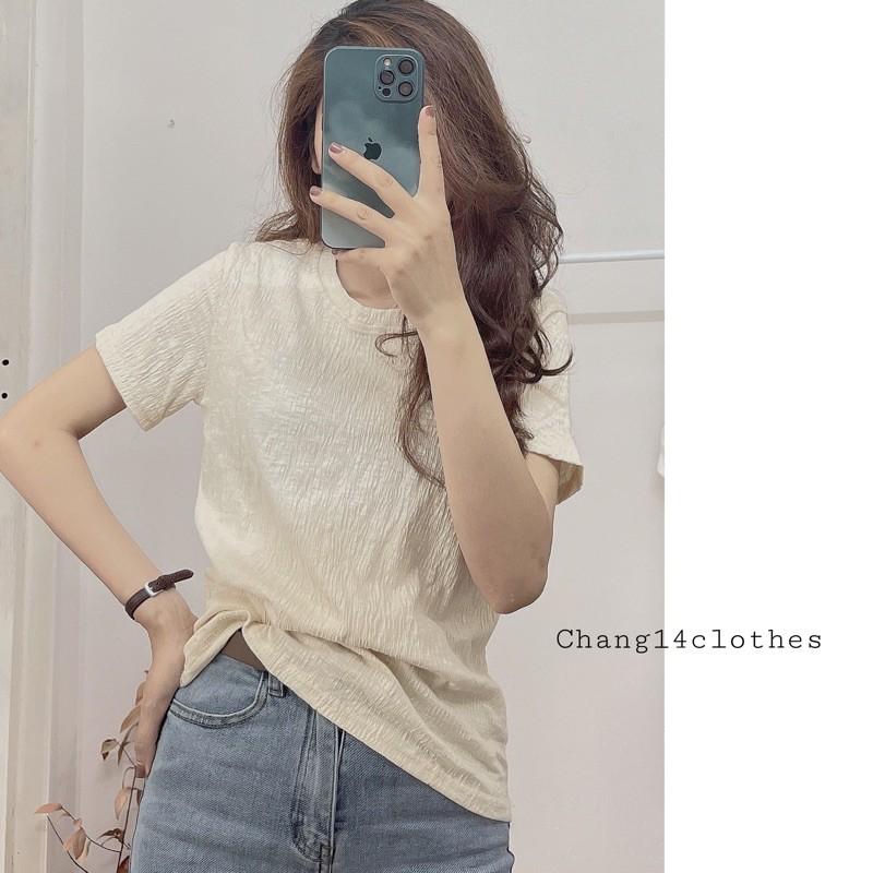 Áo phông nhăn hàng quảng châu phòng cách vintage