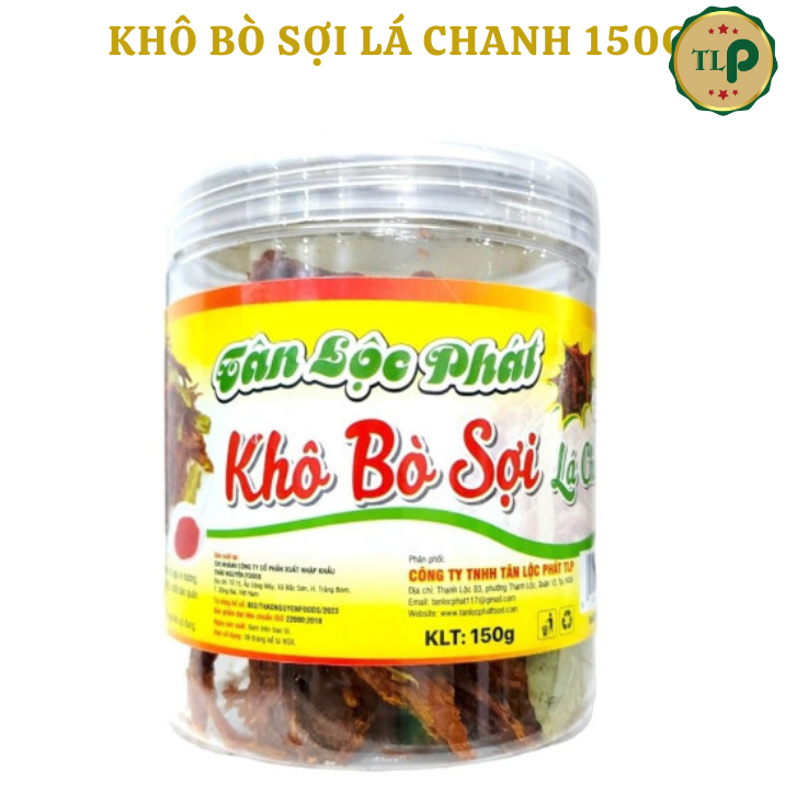 KHÔ BÒ SỢI LÁ CHANH TÂN LỘC PHÁT - HŨ 150G