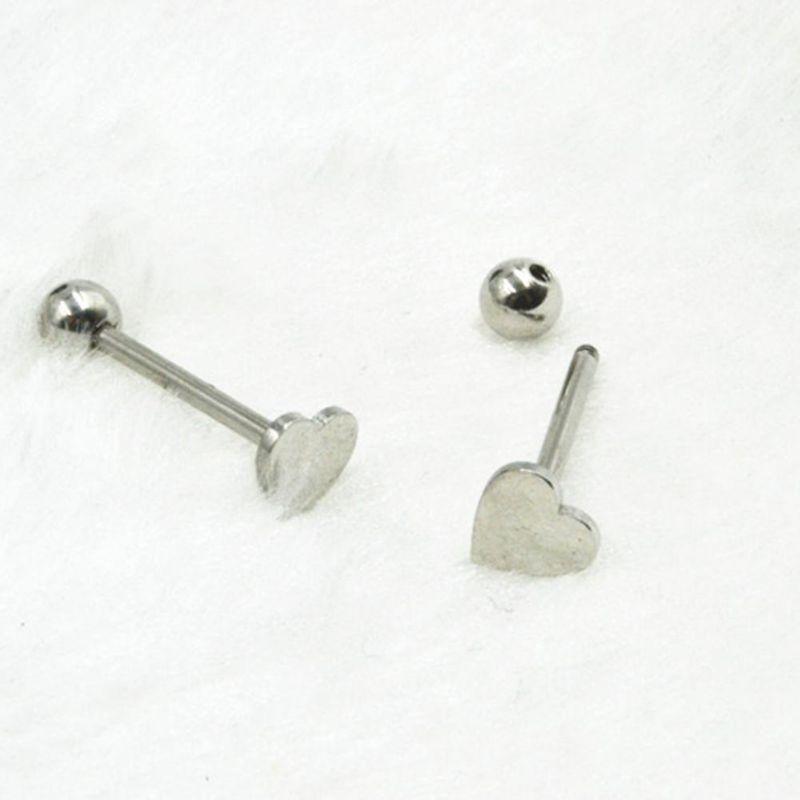 Khuyên Lưỡi Hình Trái Tim - Khuyên Thép Y Tế Không Gỉ - Khuyên lưỡi cao cấp - 69STORE