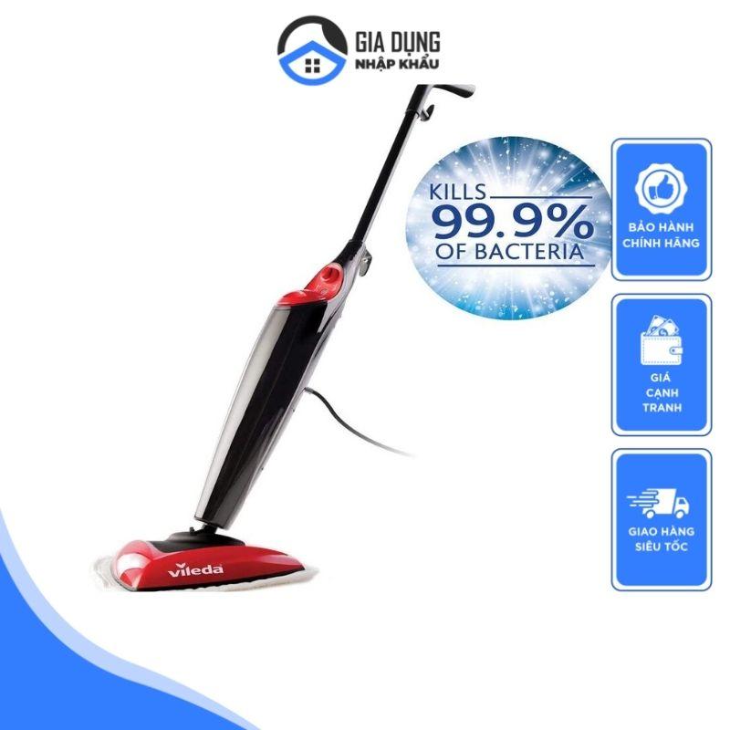 [TẶNG 2 GIẺ LAU]Cây Lau Nhà Hơi Nước Vileda Nhập Đức, Bộ Lau Nhà Thông Minh Sạch 99% Vi Khuẩn, Dùng Cho Sàn Gỗ, Sàn Gạch