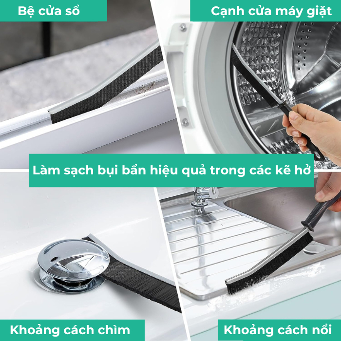 [COMBO 3 DỌN DẸP ĐÓN TẾT] 1 bàn chải vệ sinh khe hẹp + 1 chà sàn nhà tắm + 1 chổi quét trần nhà - Chính hãng dododios