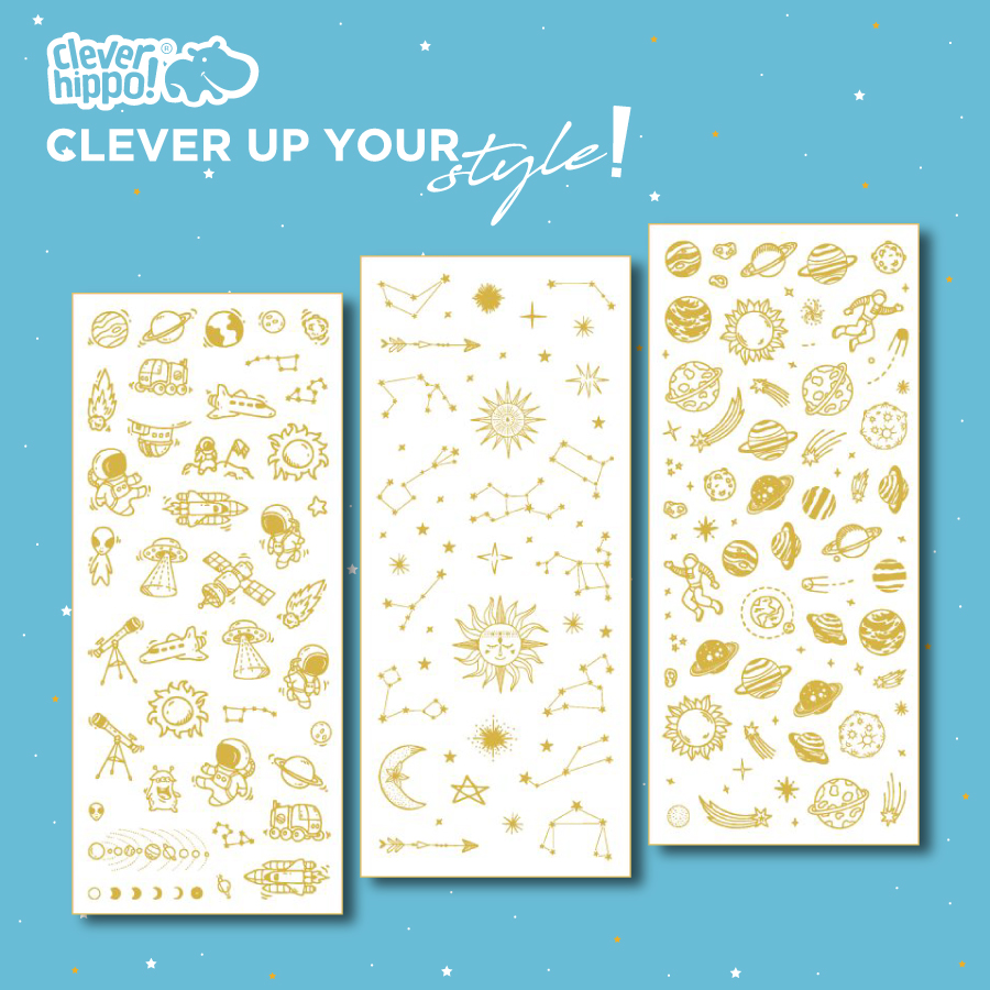 Bộ Sticker CLEVERHIPPO Lấp Lánh STICKER01/GOLDEN