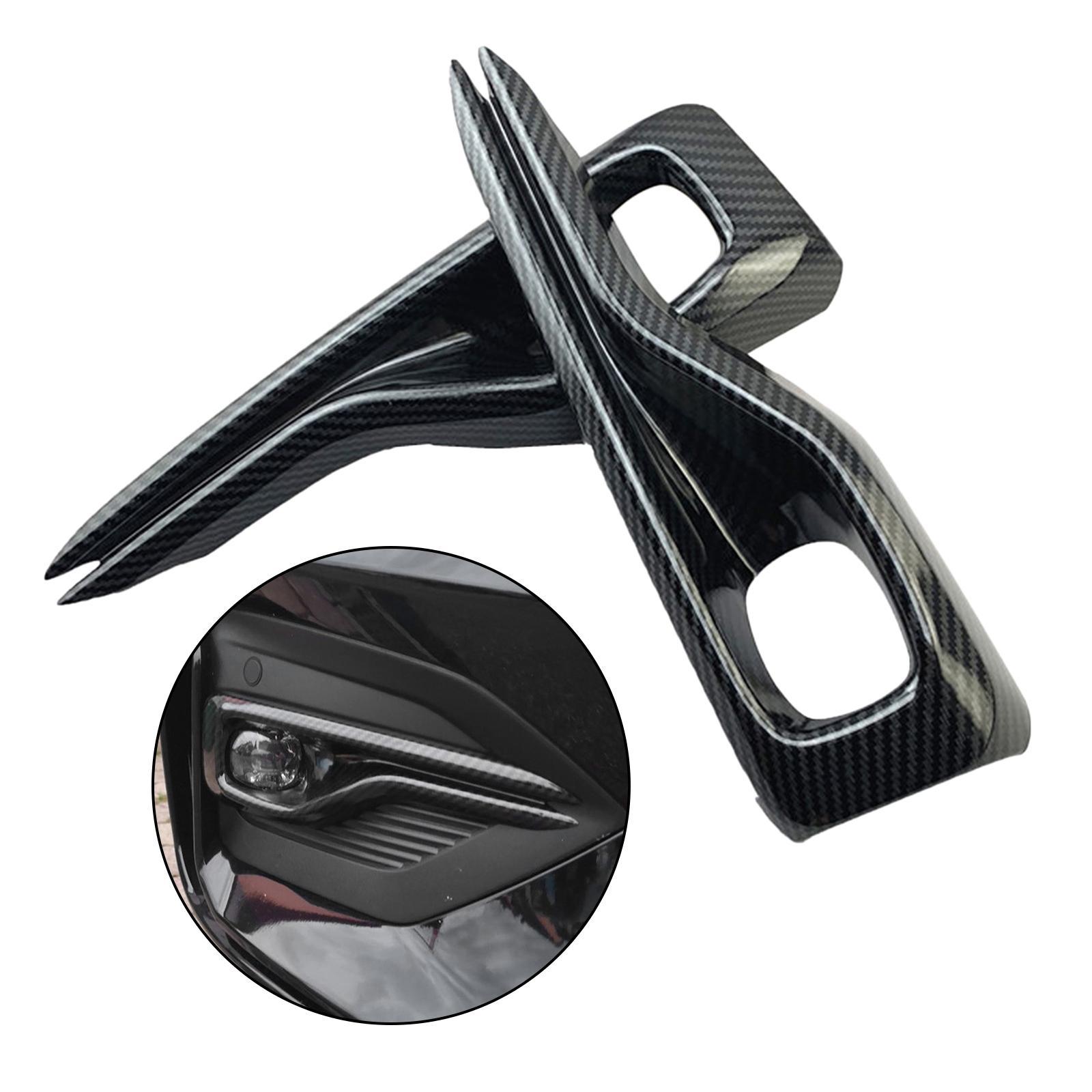 2Pcs ABS Plastic Front Foglight Fog Light Lamp Cover Frame Exterior Accessories for Ford Focus 2019 2020 ST-Line