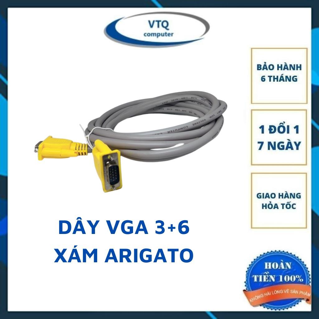 Dây VGA Arigato Xám dài 1.5M 3M 5M hàng xịn chống nhiễu cực tốt độ phân giải siêu nét giá rẻ