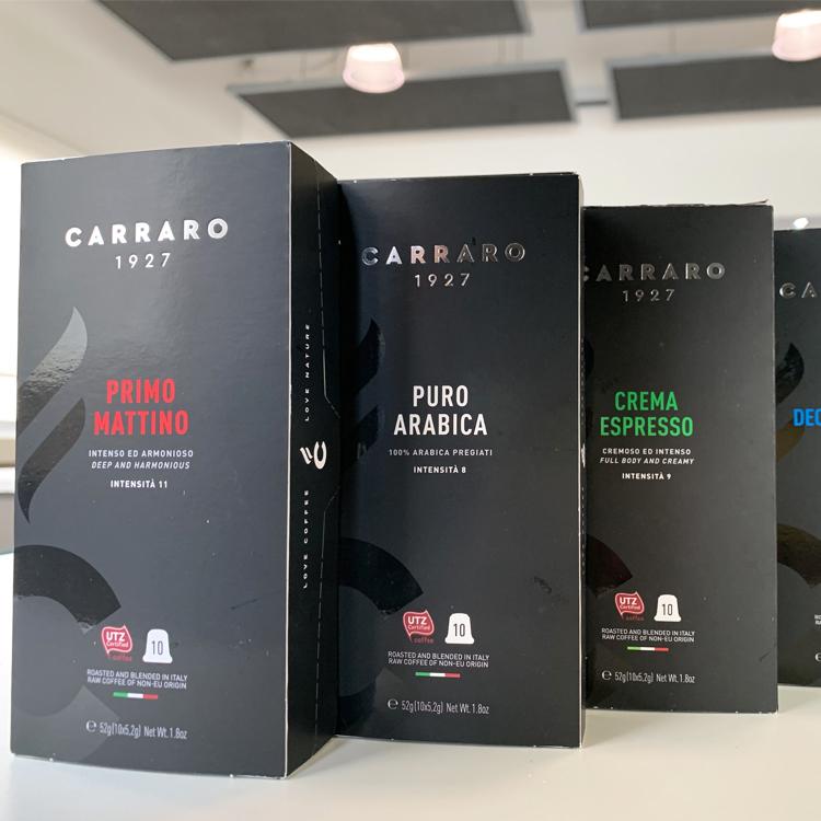 Combo 5 hộp cà phê viên nén Carraro Primo Mattino - Tương thích với máy capsule Nespresso