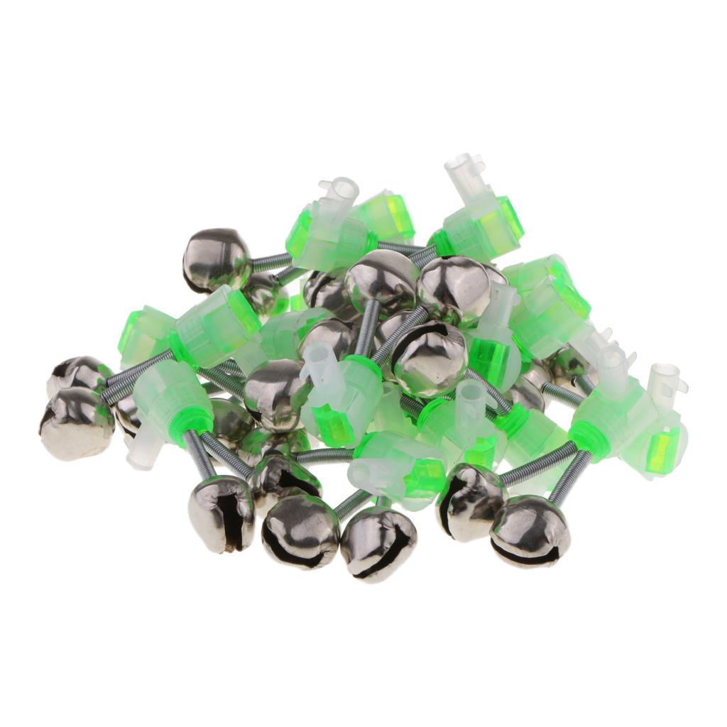 20pcs Night Fishing Rod Bite Alarm Bells Fish Sensor Bells Rod Tip Alarms