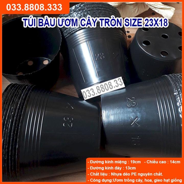 TUÍ BẦU TRÒN ĐEN ƯƠM CÂY - 1KG - CHẬU NHỰA SỬ DỤNG NHIỀU LẦN