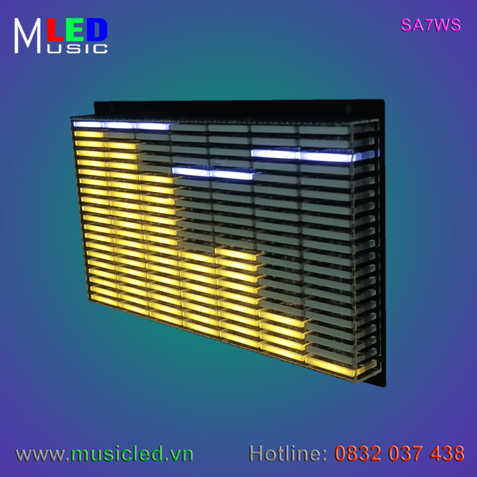 Dàn đèn Music LED nháy theo tần số nhạc 7 cột treo tường