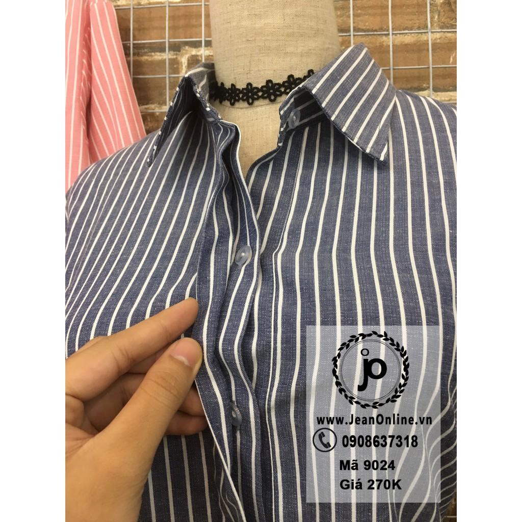 Bigsize Nữ - Sơ mi Sọc Tay Dài