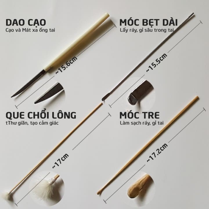 Dụng cụ lấy ráy tai cho Bé, bộ ngoáy tai 20 món tich hợp đèn soi cho cảm giác siêu đỉnh