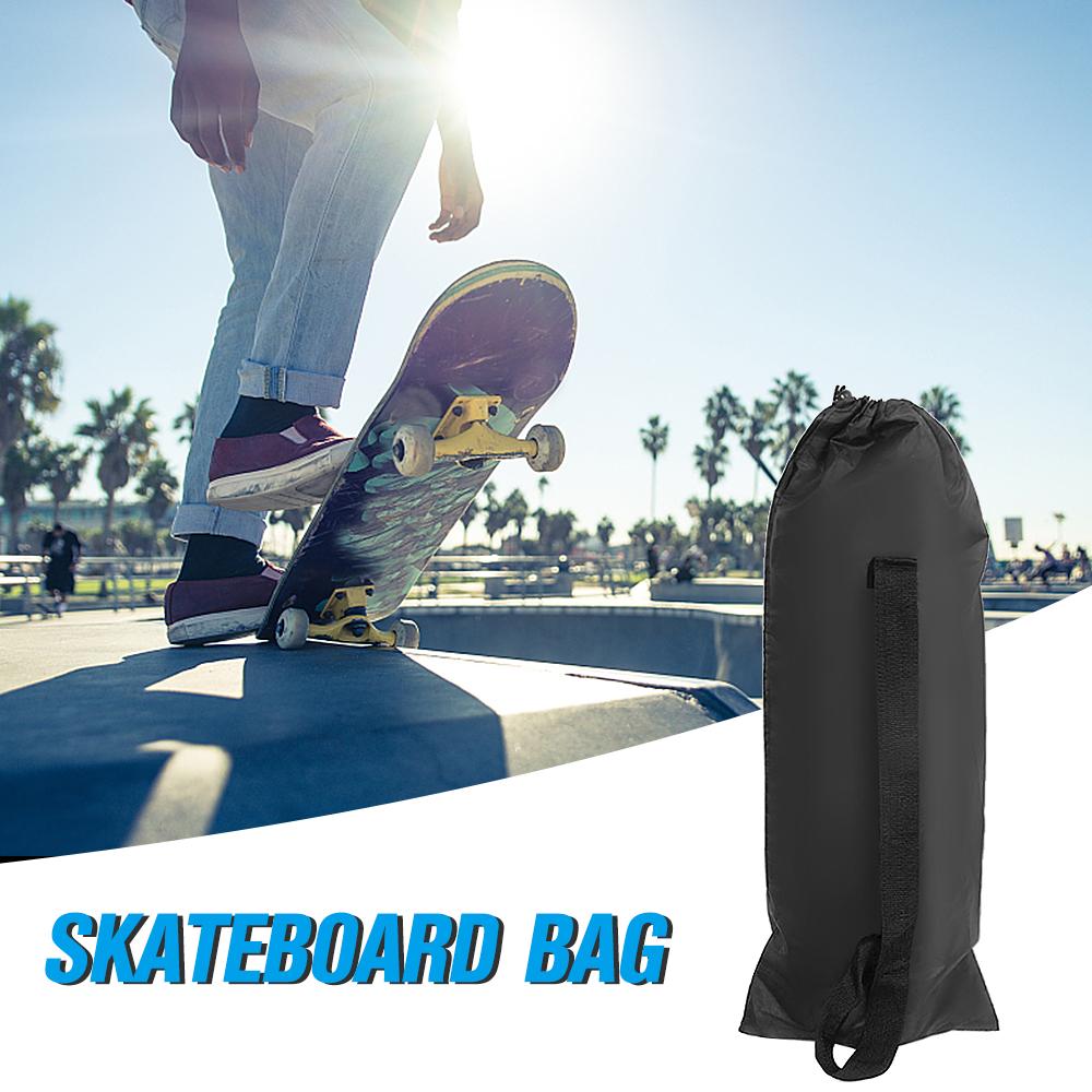 Oxford Cloth Skateboard Bag Wear Resistant Skateboard Shoulder Bag Drawstring Bag Portable Longboard Protective Bag