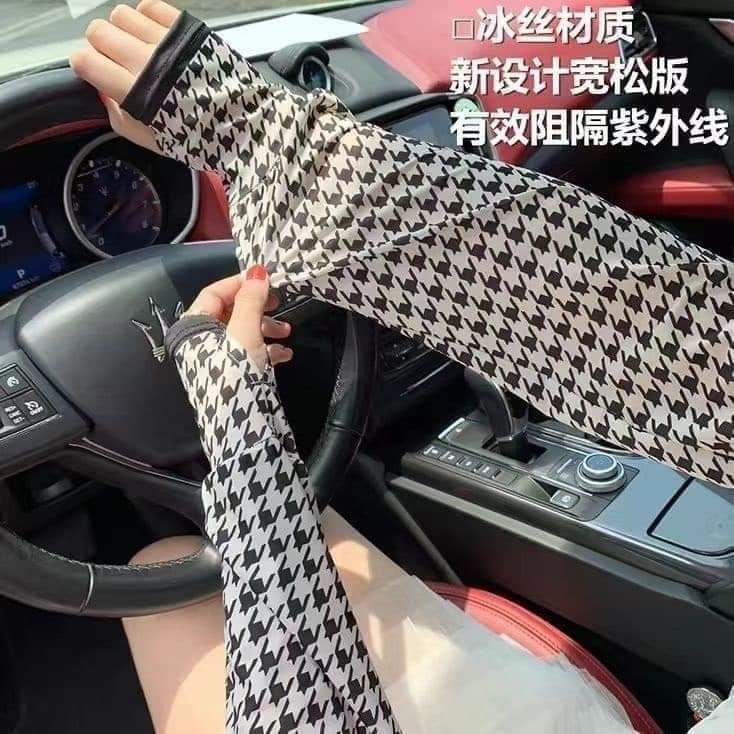 Tay Áo Chống Nắng Dáng Rộng Bằng Lụa Mát Chống Tia Cực Tím Thời Trang
