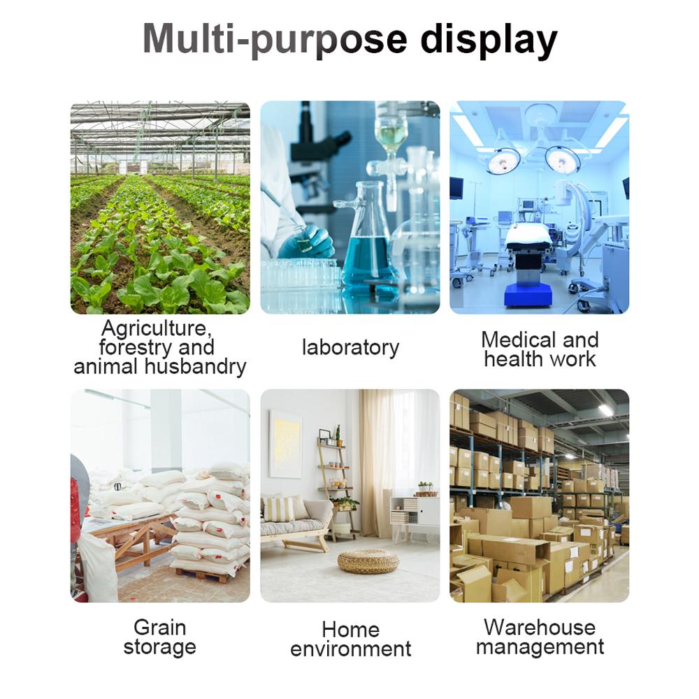 Handheld Digital LCD Display Temperature and Humidity Monitoring Meter Multifunctional Hygrothermograph ℃ and ℉ Switchable