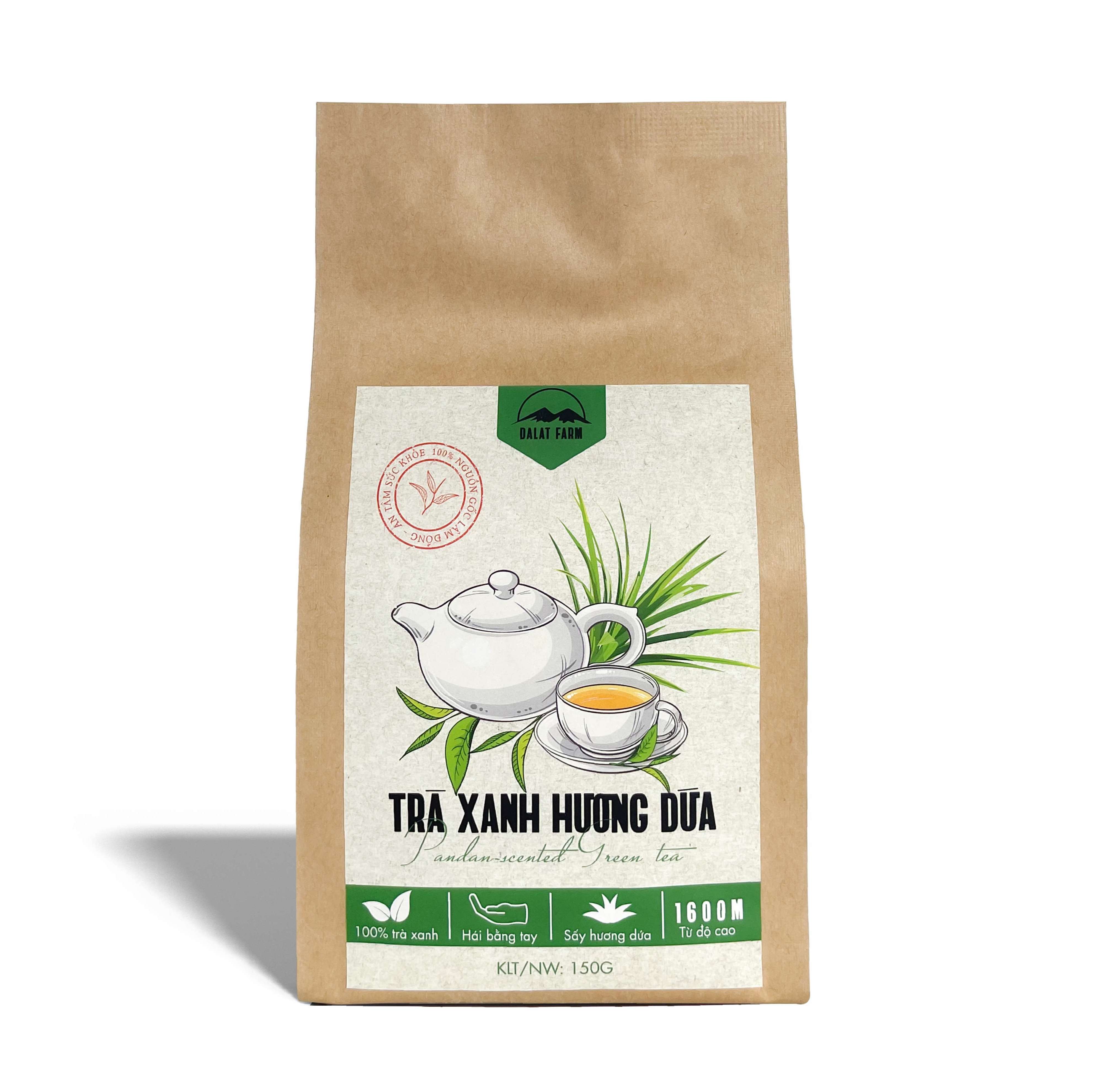 Trà Xanh Hương Dứa DalatFarm - Túi 150Gr