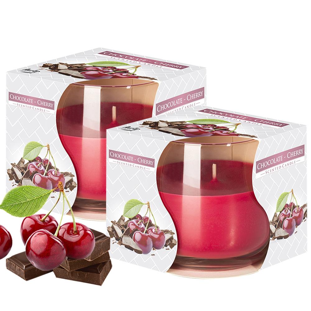 Combo 2 ly nến thơm Bispol nhập khẩu Châu Âu Chocolate Cherry 100g - sôcôla, anh đào