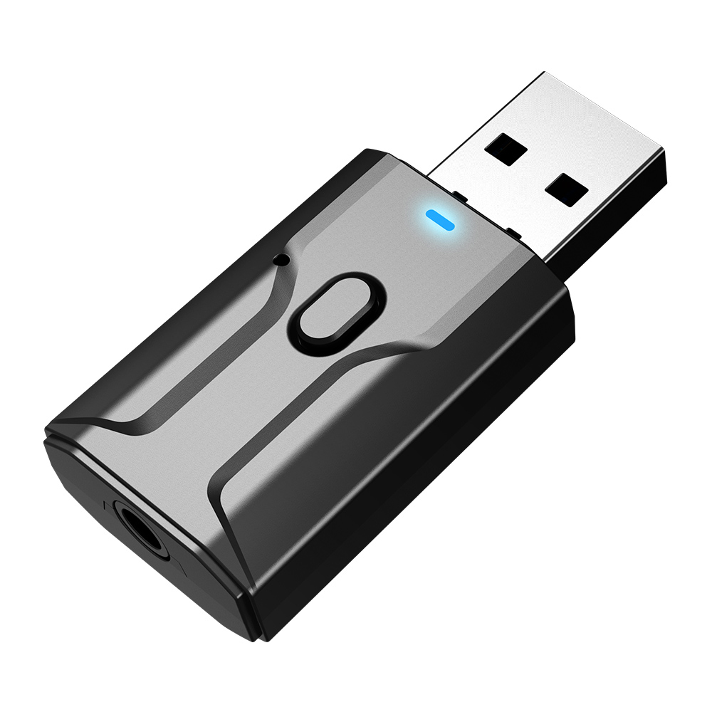 Bộ Thu Âm Thanh Bluetooth 5.0 AUX USB 3.5mm Với Mic Âm Thanh Nổi Không Dây Để Gọi Cho TV Xe Hơi Máy Tính