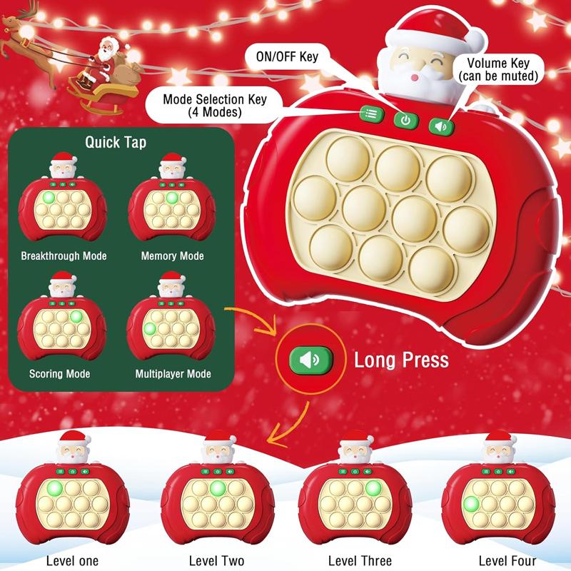 Máy Chơi Game Pop It 200 Cấp Độ Ông Già Noel - Champion Games JH007