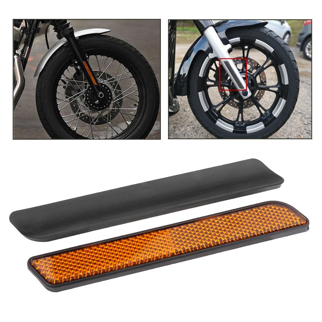 2xMotorcycle Front Fork Reflector for Harley 883 Yellow
