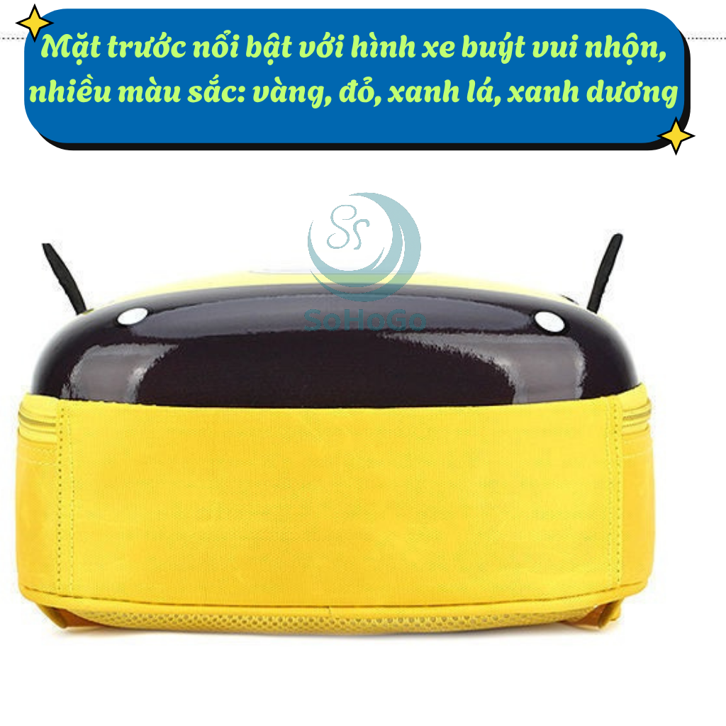 Balo Trẻ Em Hình Xe Buýt Hoạt Hình -Balo Chống Thấm Cho Bé