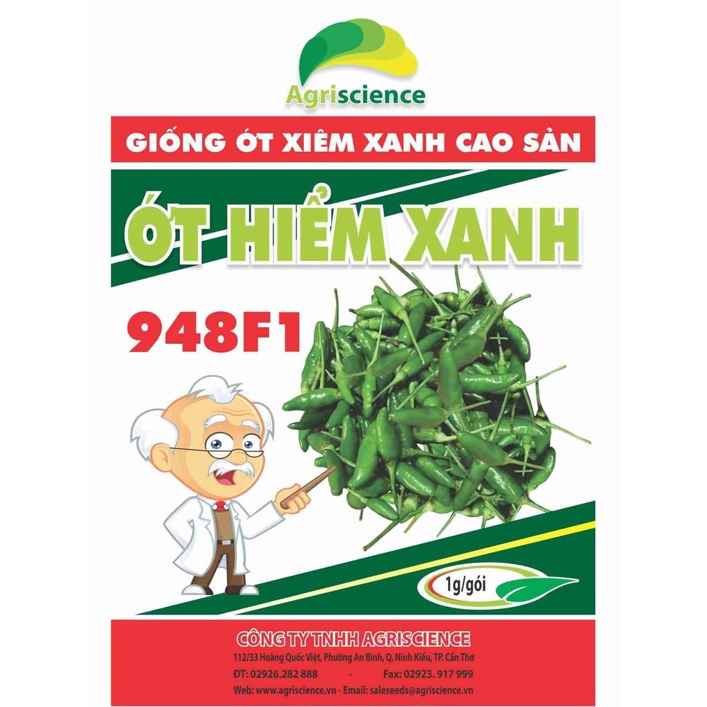 Hạt Giống Ớt Hiểm Xanh Cao Sản 948F1 - (1gr -156 hạt)