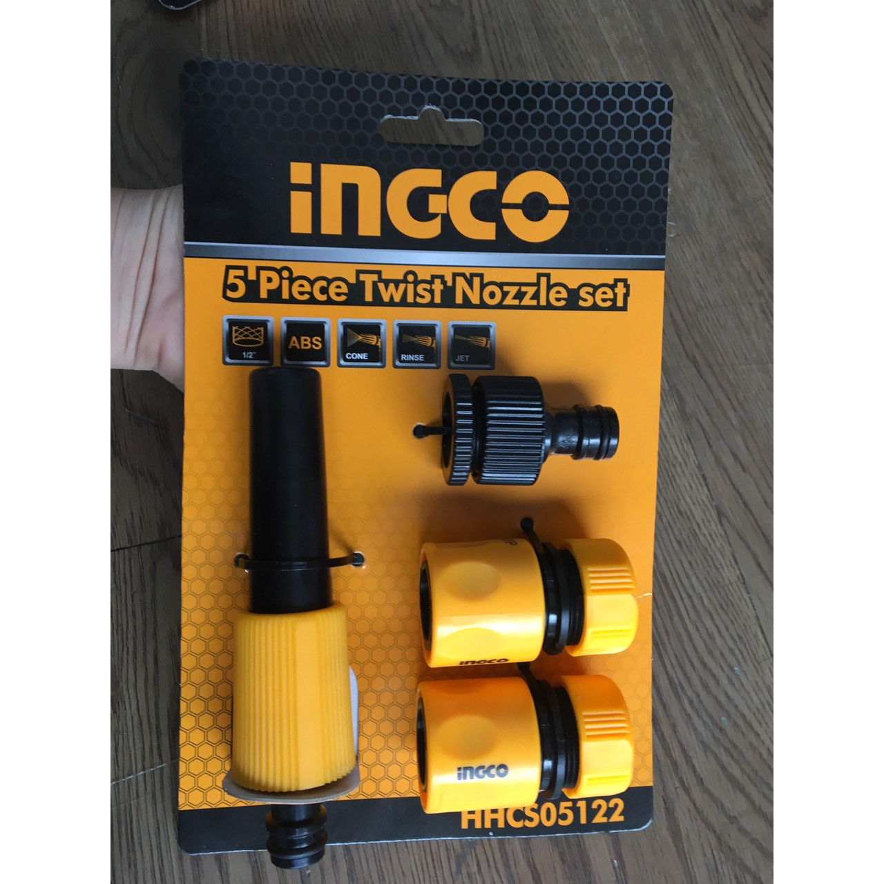 Bộ 5 đầu nối nhanh máy xịt rửa ingco HHCS05122