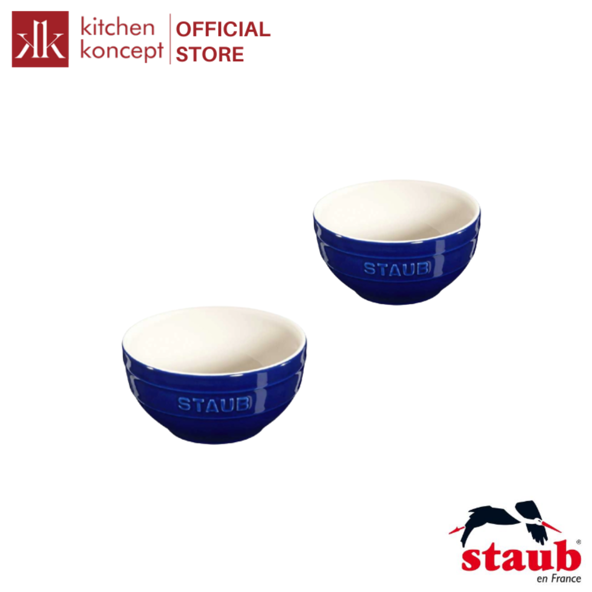 Staub - Tô gốm màu xanh đen - 12cm