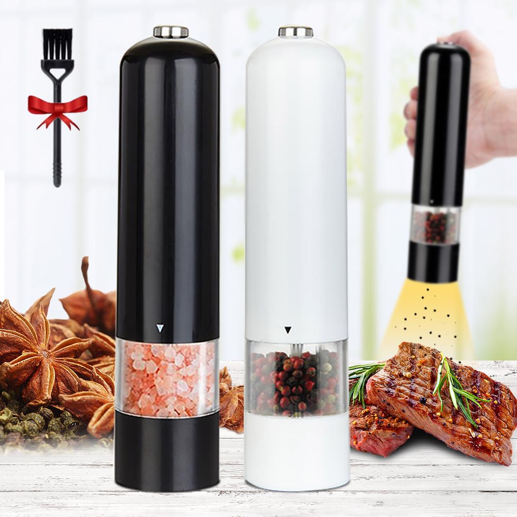 Muối Tiêu Bộ Máy Mài Điện Đựng Gia Vị Nhà Máy Bột Máy Xay Có Thể Điều Chỉnh Coarseness Bếp BBQ Dụng Cụ Gia Vị Dụng Cụ Xay Tiêu