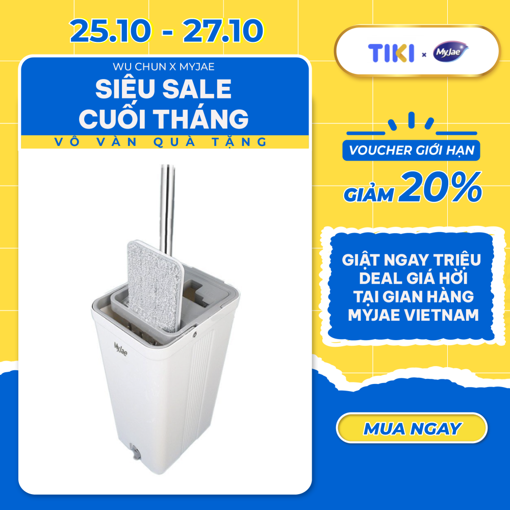 Bộ cây lau nhà tự vắt thông minh 3 thanh vắt sợi microfiber