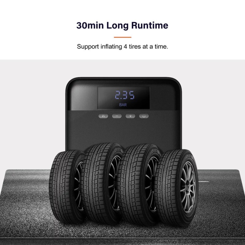 Bơm lốp ô tô xiaomi 70mai midrive TP03 , Bơm lốp đa năng  , Bơm lốp mini - Hàng nhập khẩu